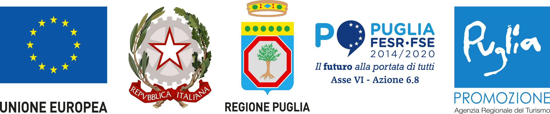 Loghi Istituzionali - Unione Europea | Repubblica italiana | Regione Puglia | Puglia FESR-FSE | Puglia Promozione